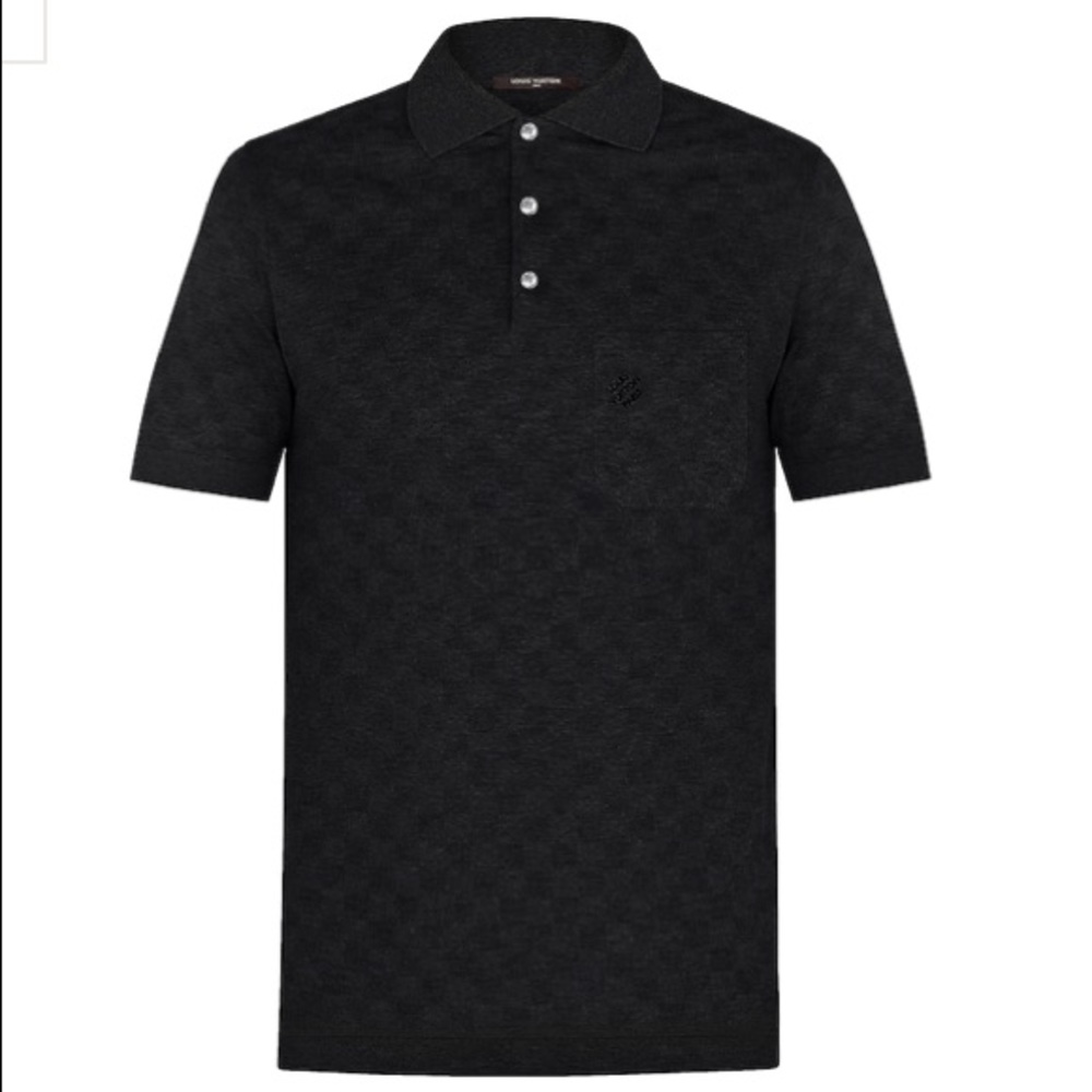 Louis Vuitton Classic Damier Pique Black Polo